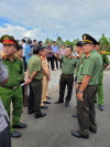 Đồng chí Đại tá Nguyễn Văn Thắng, Phó Giám đốc Công an tỉnh khảo sát tại Quảng trường Hòa Bình