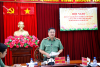 Đồng chí Đại tá Nguyễn Thanh Tràng, Phó Bí thư Đảng ủy, Phó Giám đốc Công an tỉnh phát biểu chỉ đạo Hội nghị