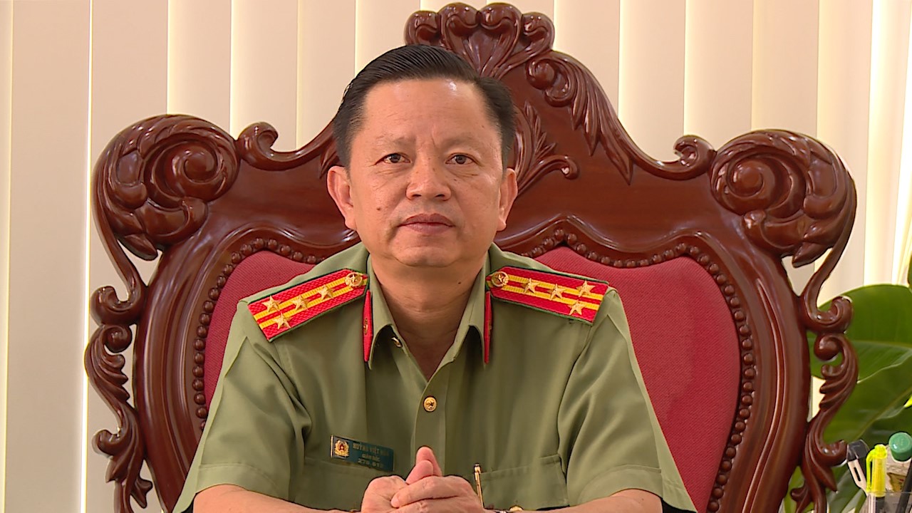 Đồng chí Đại tá Huỳnh Việt Hòa, Ủy viên Ban Thường vụ Tỉnh ủy, Bí thư Đảng ủy, Giám đốc Công an tỉnh